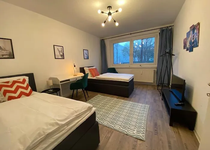 Daire Blue Chili 17 Schoene 3 Zi Toplage Boxspringbett Balkon Wifi